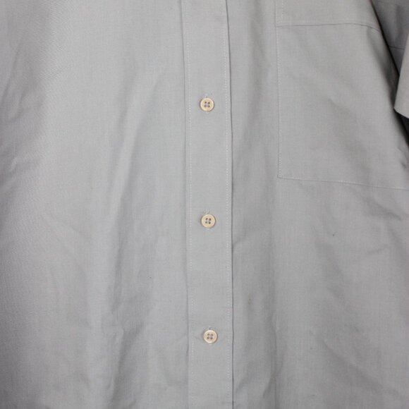 Albert Nippon Long Sleeve Gray Green Button Up Dress Shirt Mens Size 16 32/33 - Picture 5 of 7